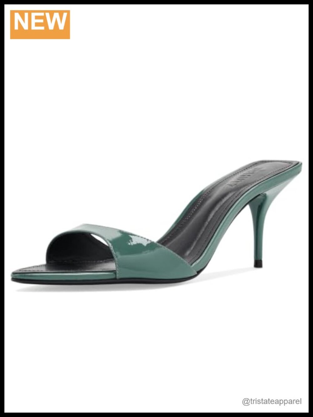 SCHUTZ Elodie Leather Patent Slingback Stiletto Heeled Sandals